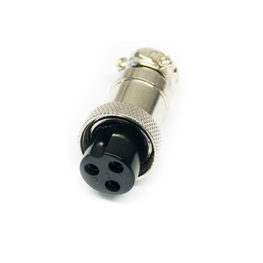 3 lü Mic Dişi Konnektör - (Gx-16) ( 5 Adet )