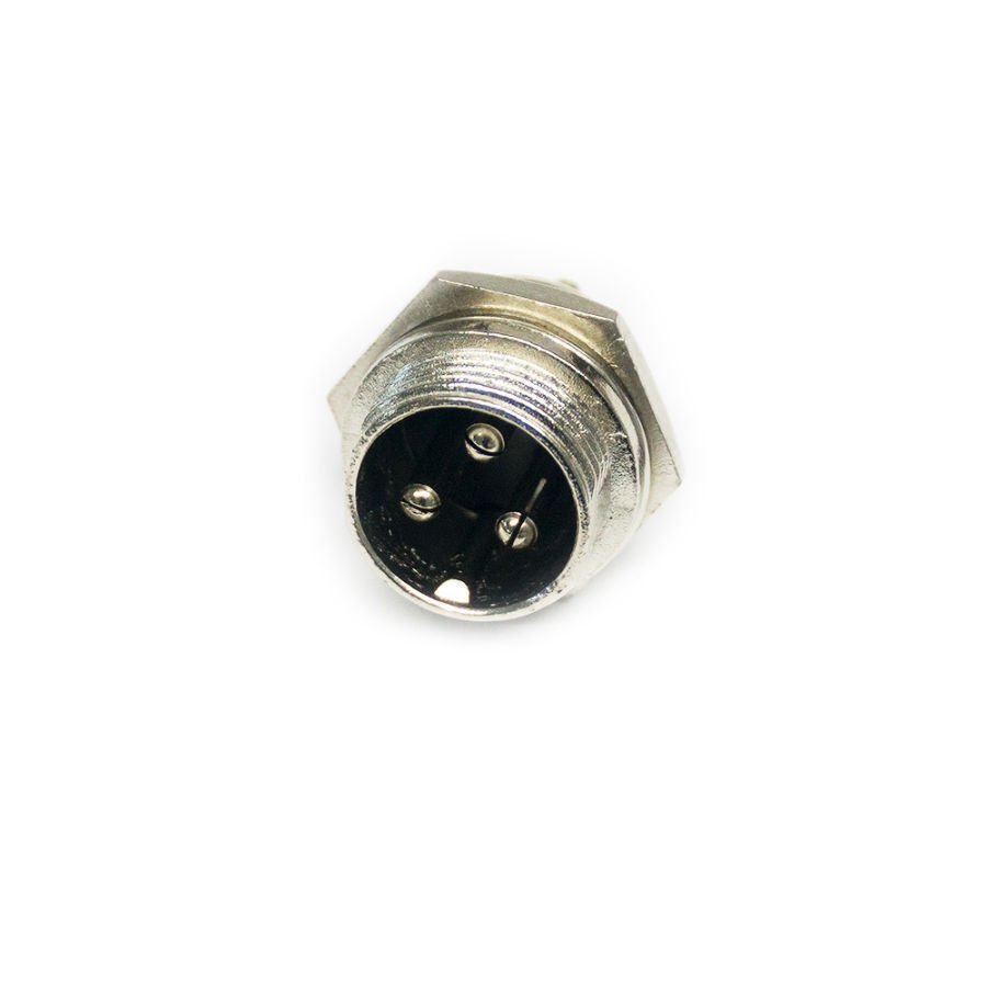 3 lü Mic Erkek Konnektör - (Gx-16) ( 5 Adet )