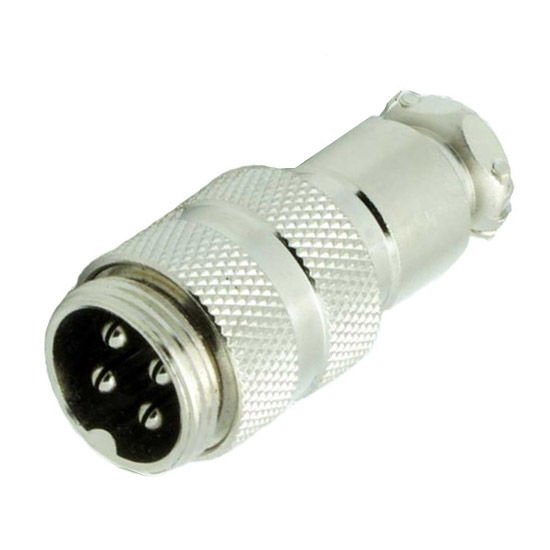 4 lü Mic Kablo Erkek Konnektör - (Gx-16) ( 5 Adet )