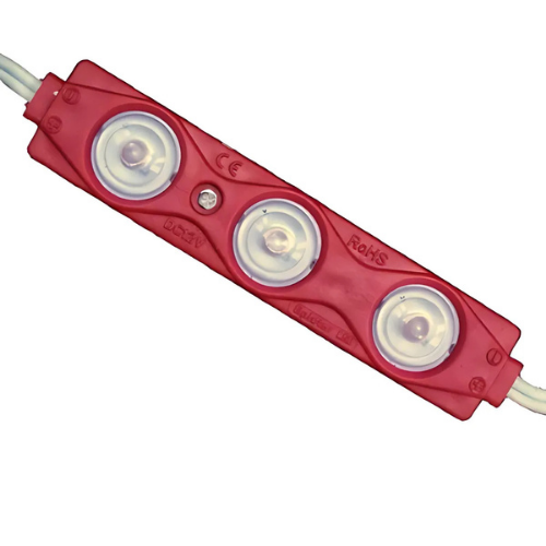3 Lensli Modül Led Kırmızı 12 Volt 1.2 Watt 2835 ( 10 Adet )