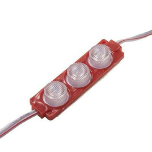 3 Mercekli 3030 Reklamcı Modül Kırmızı 12 Volt 3 Watt (10 Adet)