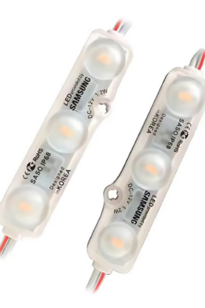 12 Volt 3 Lensli Samsung Modül Led Gün Işığı (10 Adet)