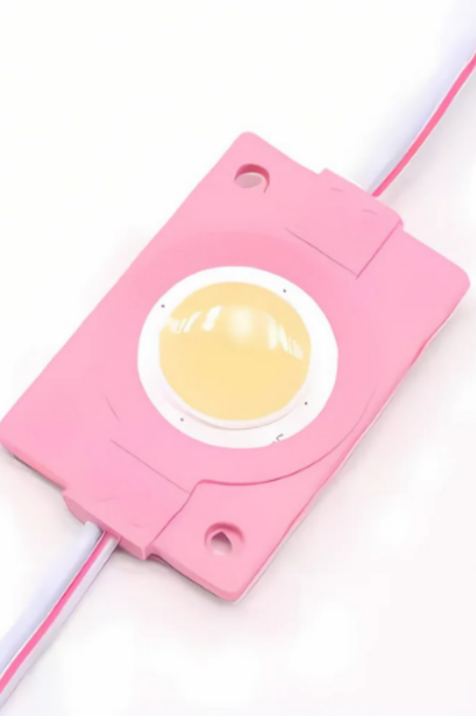 Tekli Su Geçirmez 12 Volt 2.4 Watt Modül Led Pembe (10 Adet)