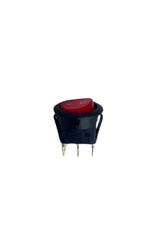 Yuvarlak On-Off Işıklı Anahtar 3 Pin Switch (10 Adet)