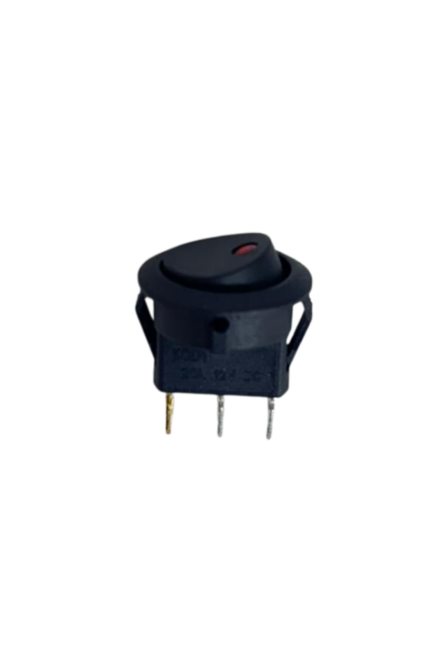 Yuvarlak On-Off Nokta Işıklı Anahtar 3 Pin Switch (10 Adet)