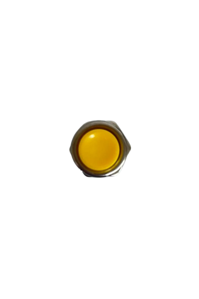 Metal Buton Yaylı 16MM Anahtar Sarı (10 Adet)