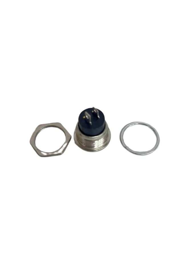 Metal Buton Yaylı 16MM Anahtar Sarı (10 Adet)