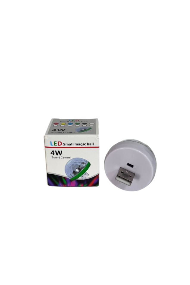 Araç İçi Sese Duyarlı Mini Disko Topu Led Usb'li
