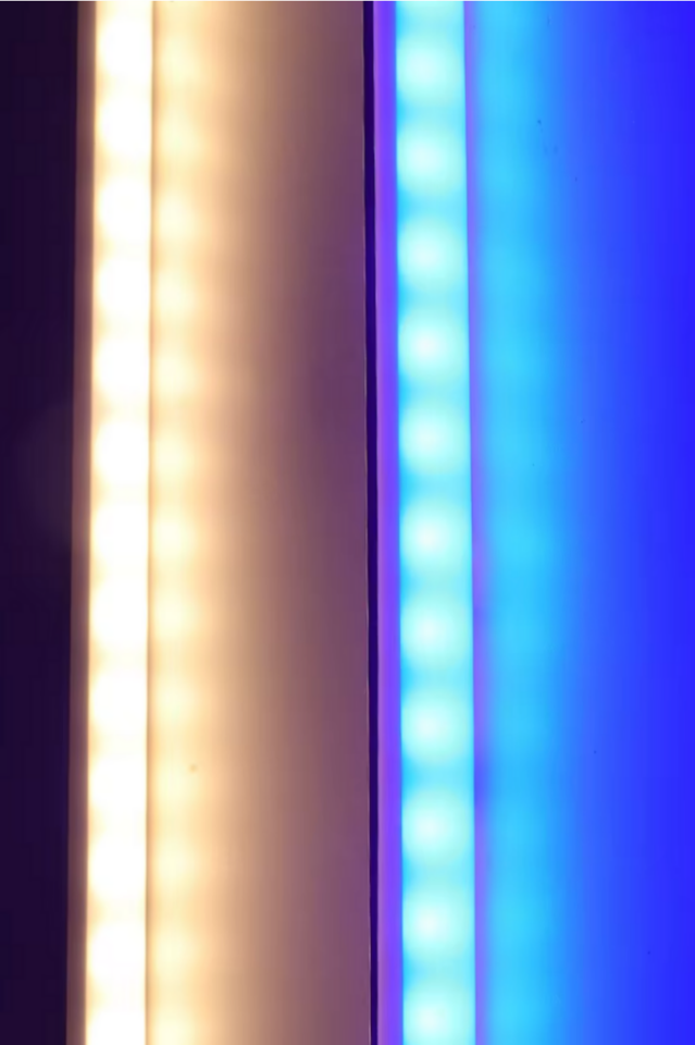 Alüminyum Kasalı Çubuk Bar Led 12V 72 Ledli 5730 Şeffaf Cam MAVİ Led