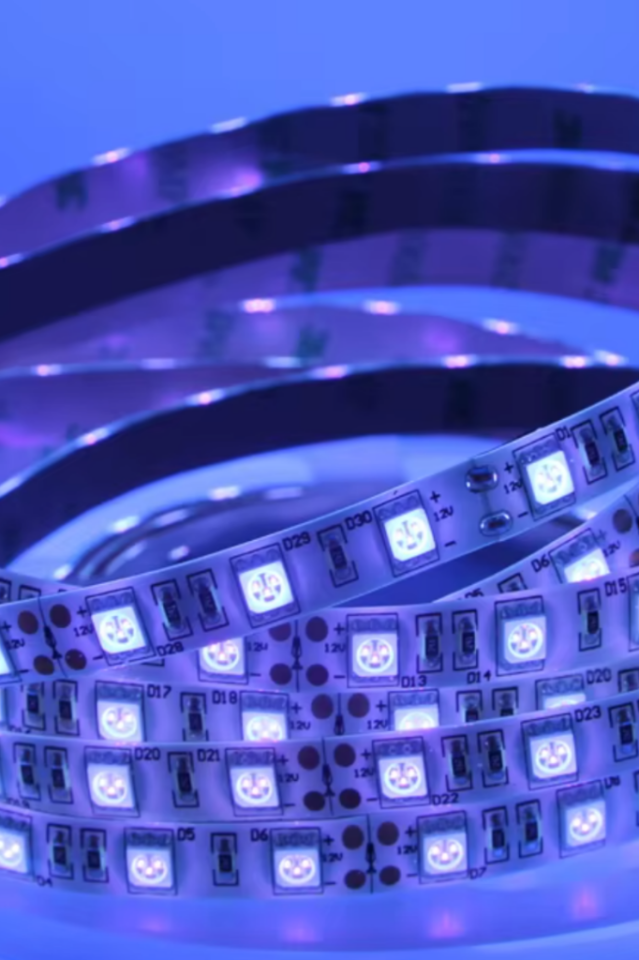 Ultraviyole 2835 Şerit Led 12V Uv Şerit Led Black Light 120 Ledli ( 5 Metre )
