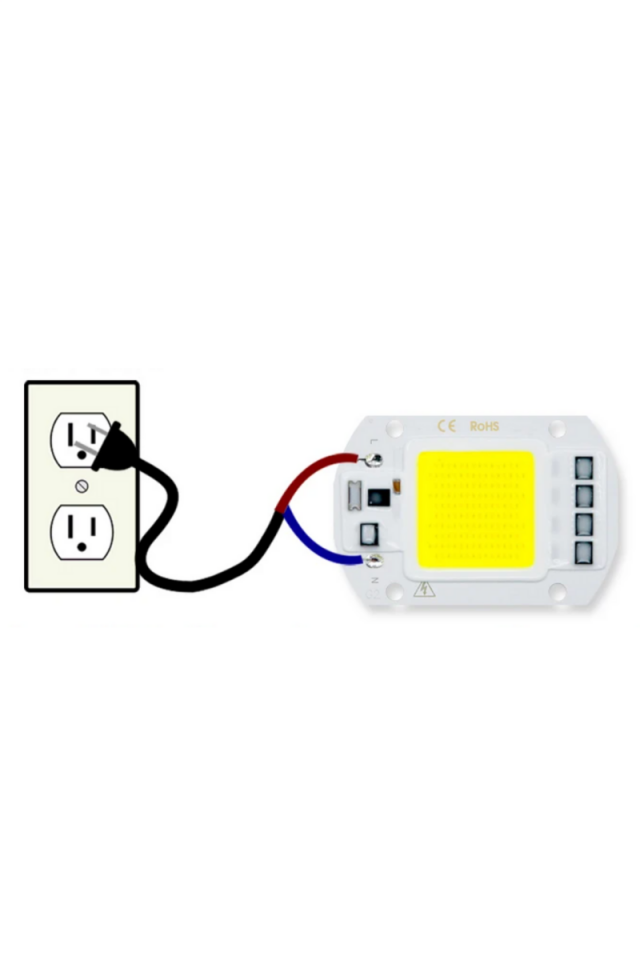 220 Volt 50 Watt Beyaz Projektör Cob Led Çipi