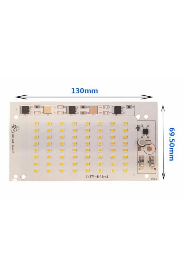 220 Volt 50 Watt Beyaz Hazır Projektör PCB Ledi SMD 2835 Ledli Projektör