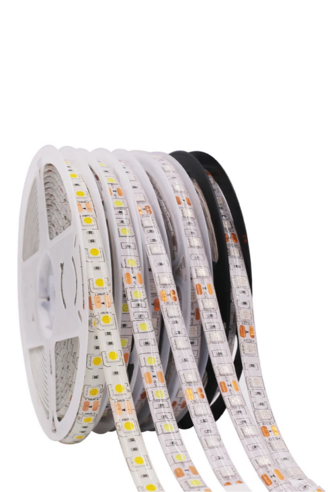 12 Volt İç Mekan Şerit Led 3 Çipli Beyaz Metrede 60 Led IP20 (5 Metre)