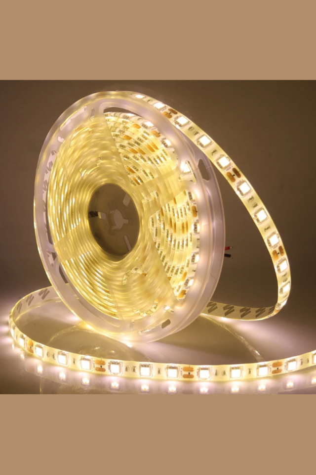 12 Volt İç Mekan Şerit Led 3 Çipli Gün Işığı Metrede 60 Led IP20 (5 Metre)