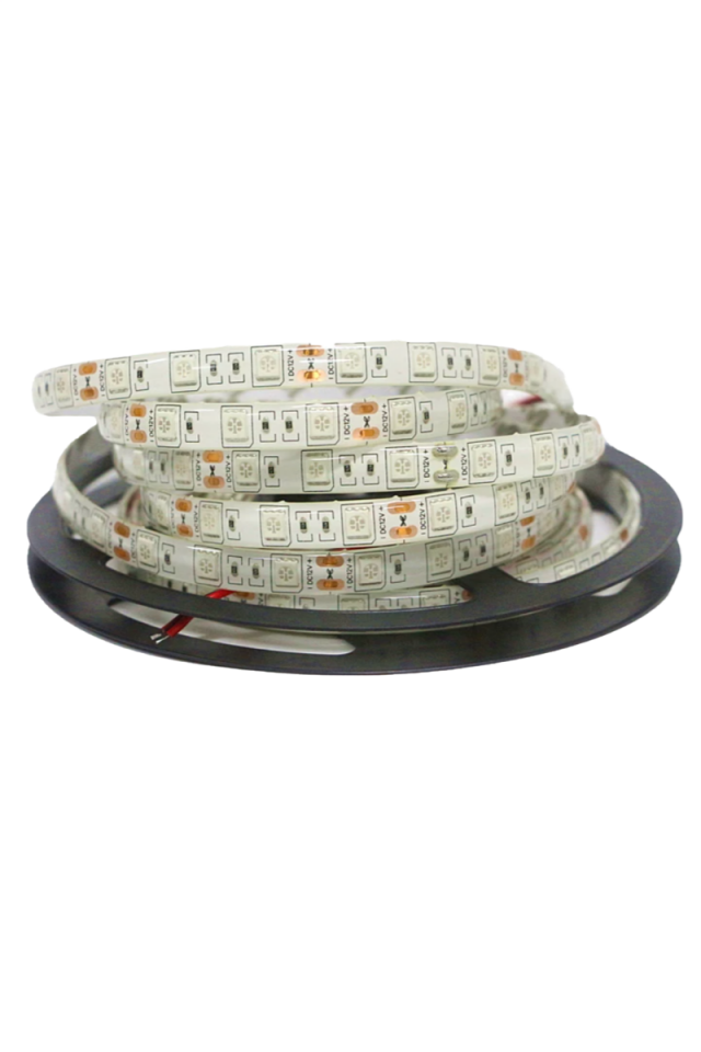 12 Volt 5050 Dış Mekan Şerit Led 3 Çipli Kırmızı Metrede 60 Led IP65 (5 Metre)