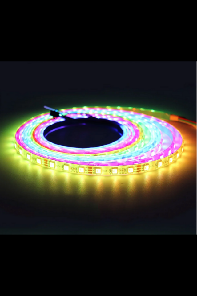 5 Volt Adreslenebilir ARGB Pixel Şerit Led WS2812B Metrede 60 Led IP20 İç Mekan (1 M)