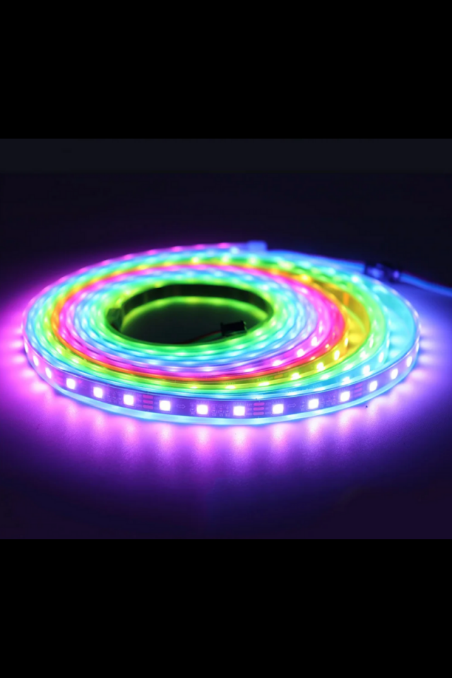 5 Volt Adreslenebilir ARGB Pixel Şerit Led WS2812B Metrede 60 Led IP20 İç Mekan (5 M)