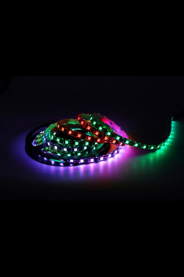 5 Volt Adreslenebilir ARGB Pixel Şerit Led WS2812B Metrede 60 Led IP20 İç Mekan (5 M)