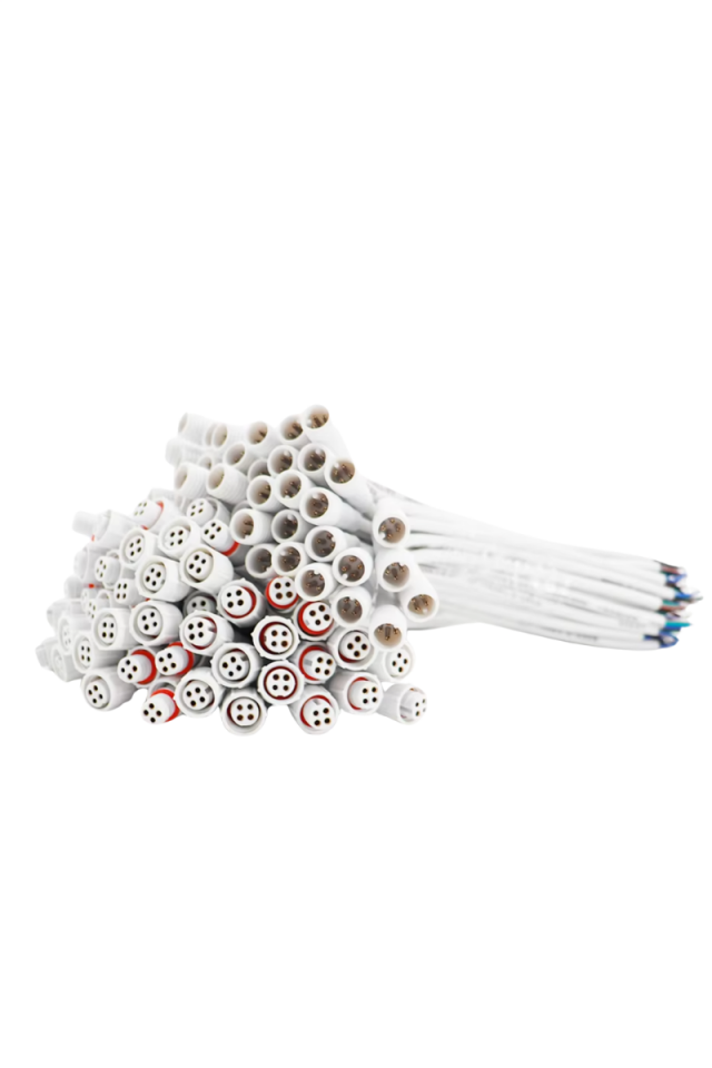 4 Pin Su Geçirmez Plastik Kablo Dişi-Erkek Takım IP67 (5 Adet)