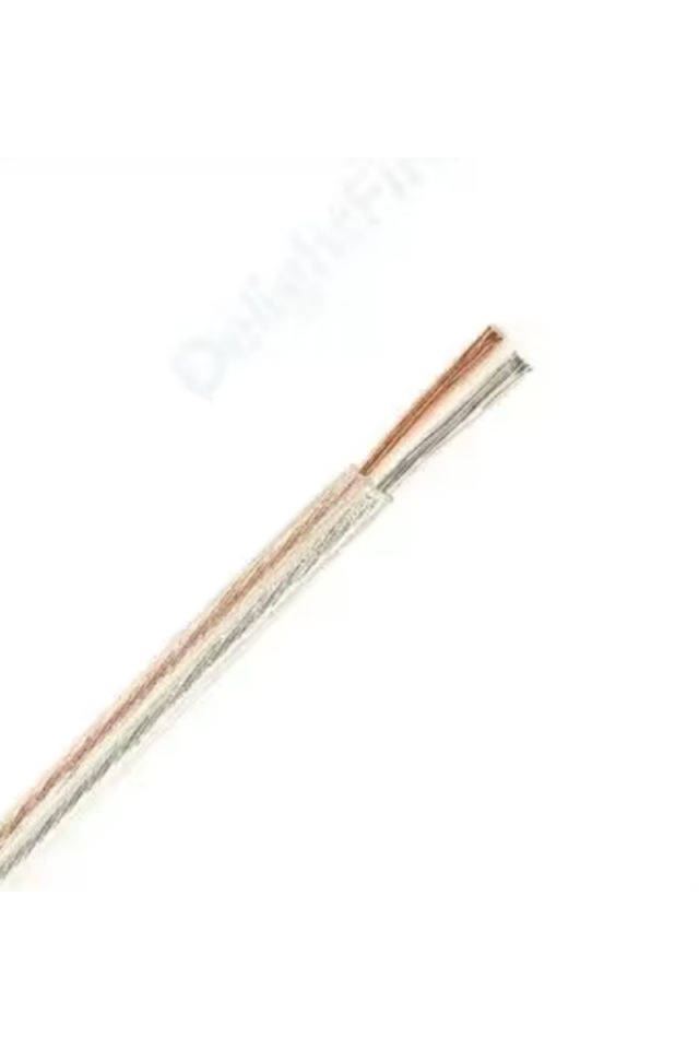 Kalaylı Bakır Kordon Kablo 2X0.22mm 2 Pin JST Şeffaf Montaj Kablosu 2’li Şerit Led Kablosu ( 100 Metre)