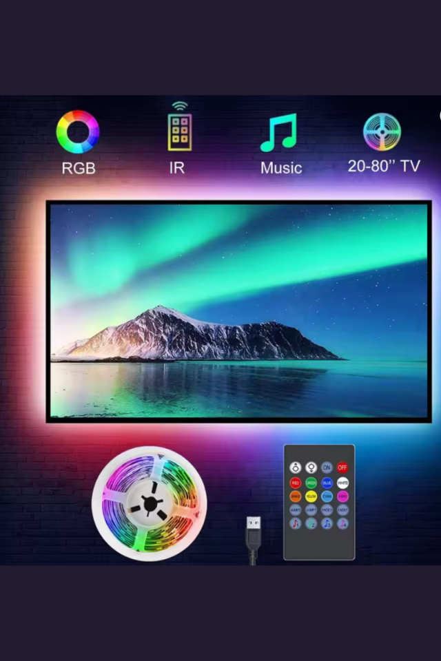 Televizyon Arkası Şerit Led Aydınlatma (3 Metre)