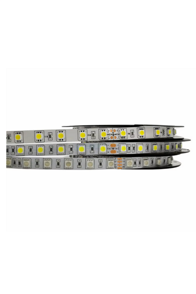 24 Volt 5050 Şerit Led Yeşil IP65 (5 Metre)