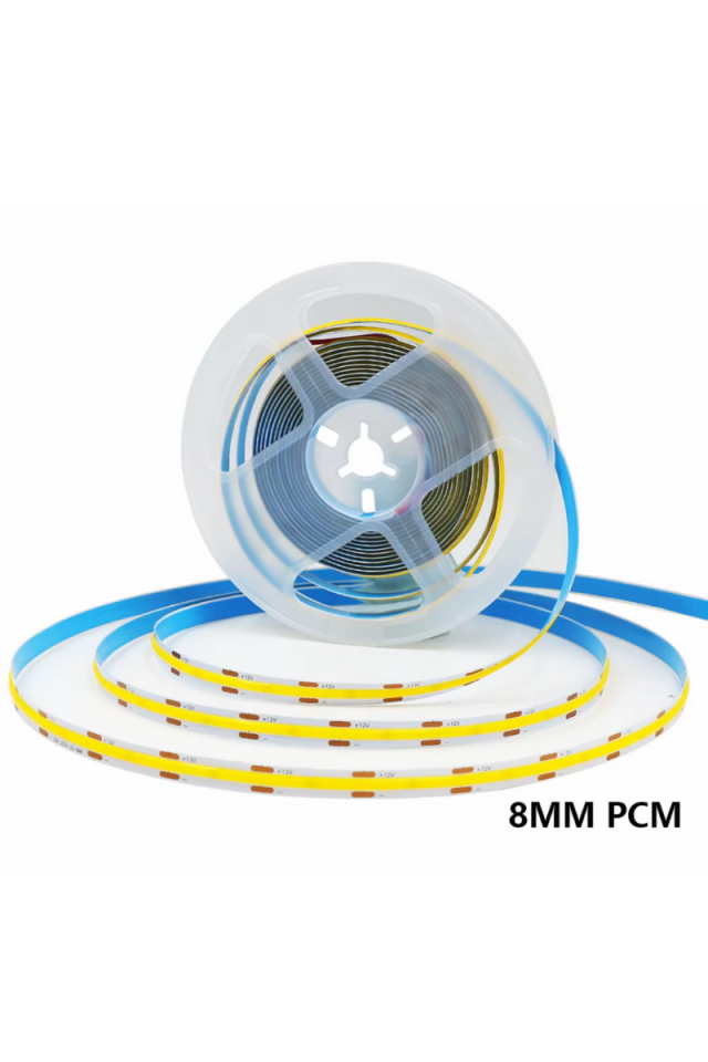 12V Cob Şerit Led 8MM 320 Ledli Esnek Pembe Cob Led IP20 (5 Metre)