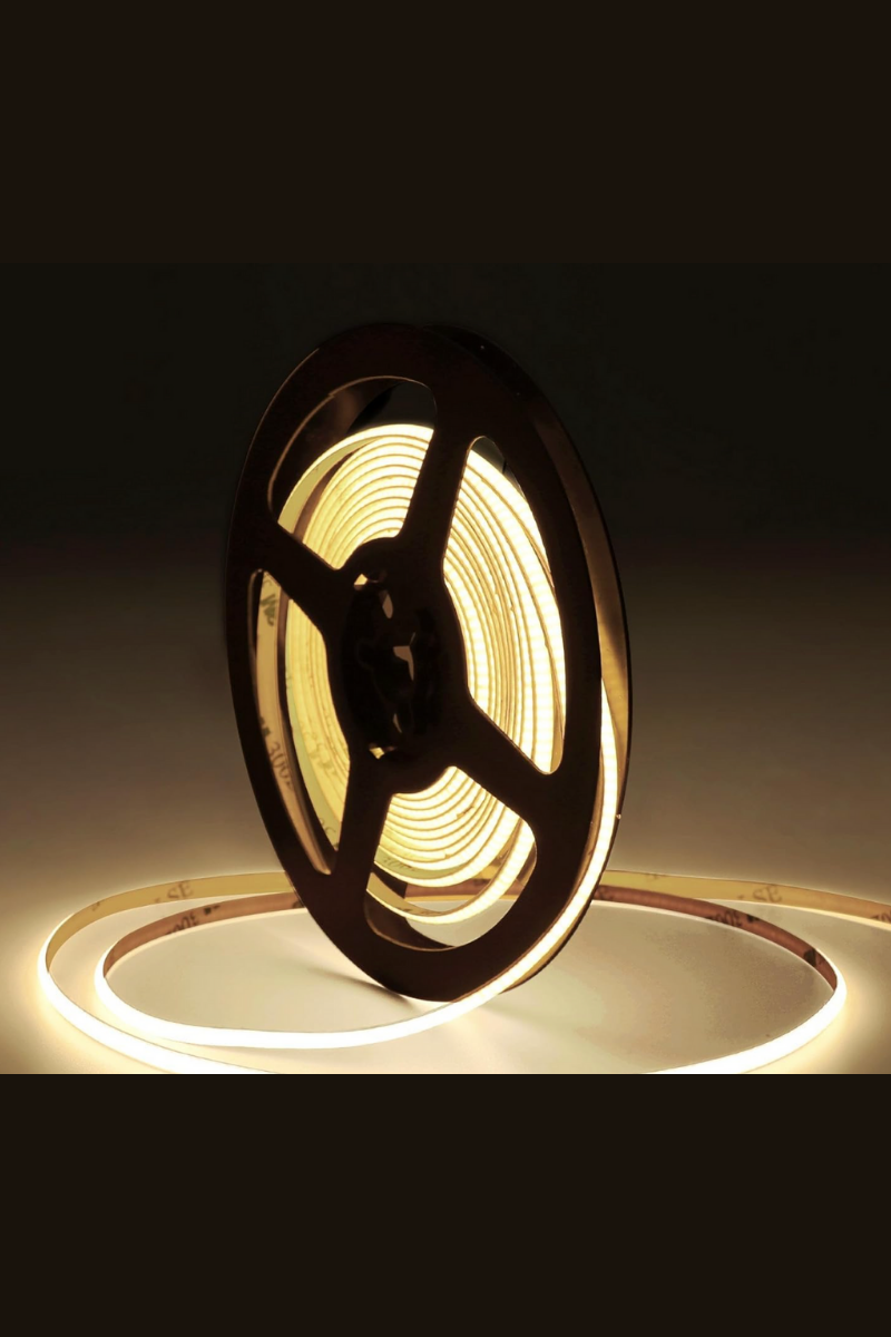 12V Cob Şerit Led 3MM 400 Ledli İnce Esnek Natural Beyaz Cob Led IP20 (5 Metre)