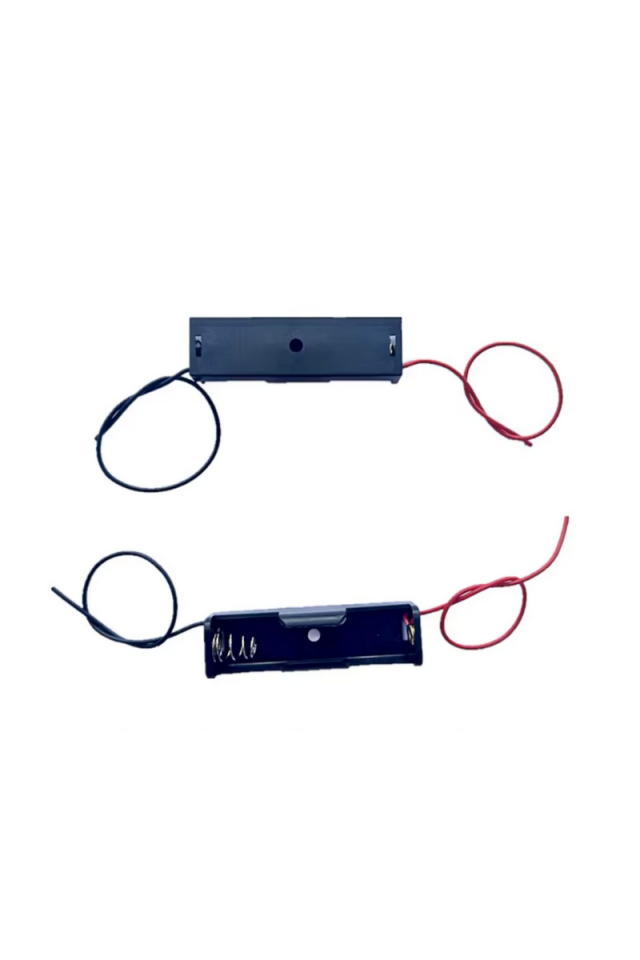 18650 Tekli Pil Yuvası Kablolu 3.7V Pil Tutucu Şarj Kutu Aparatı (5 Adet)