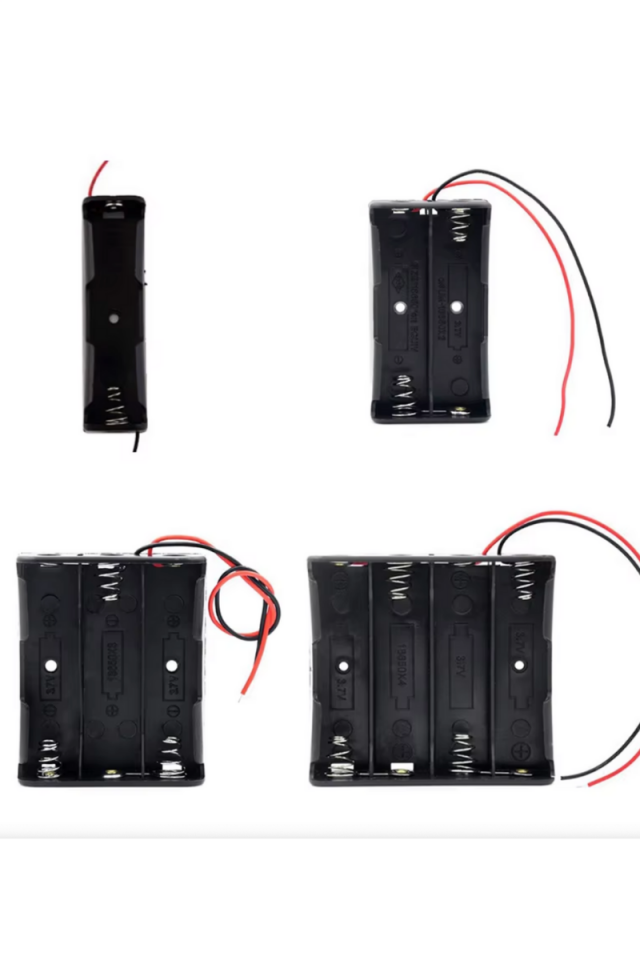 18650 2 li Pil Yuvası Kablolu 3.7V Pil Tutucu Şarj Kutu Aparatı (5 Adet)