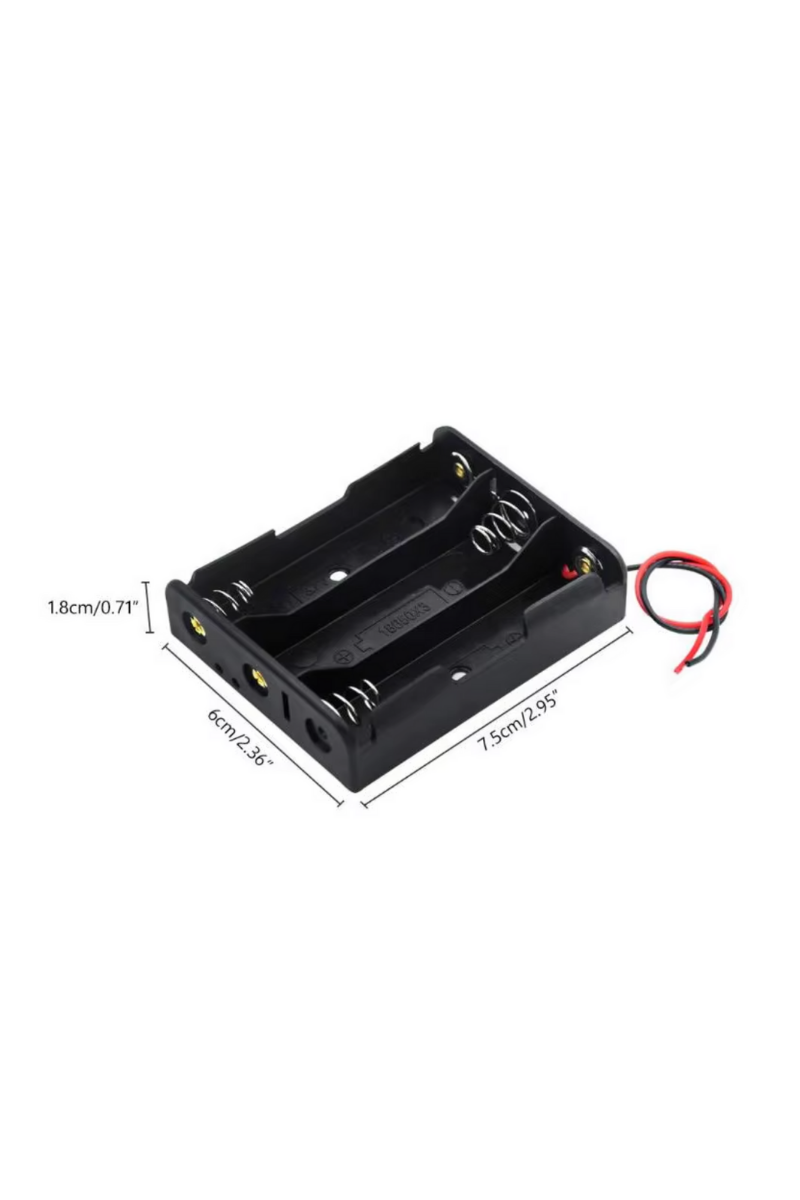 18650 3 lü Pil Yuvası Kablolu 3.7V Pil Tutucu Şarj Kutu Aparatı (5 Adet)